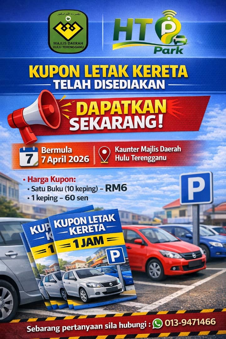 KUPON LETAK KERETA TELAH DISEDIAKAN