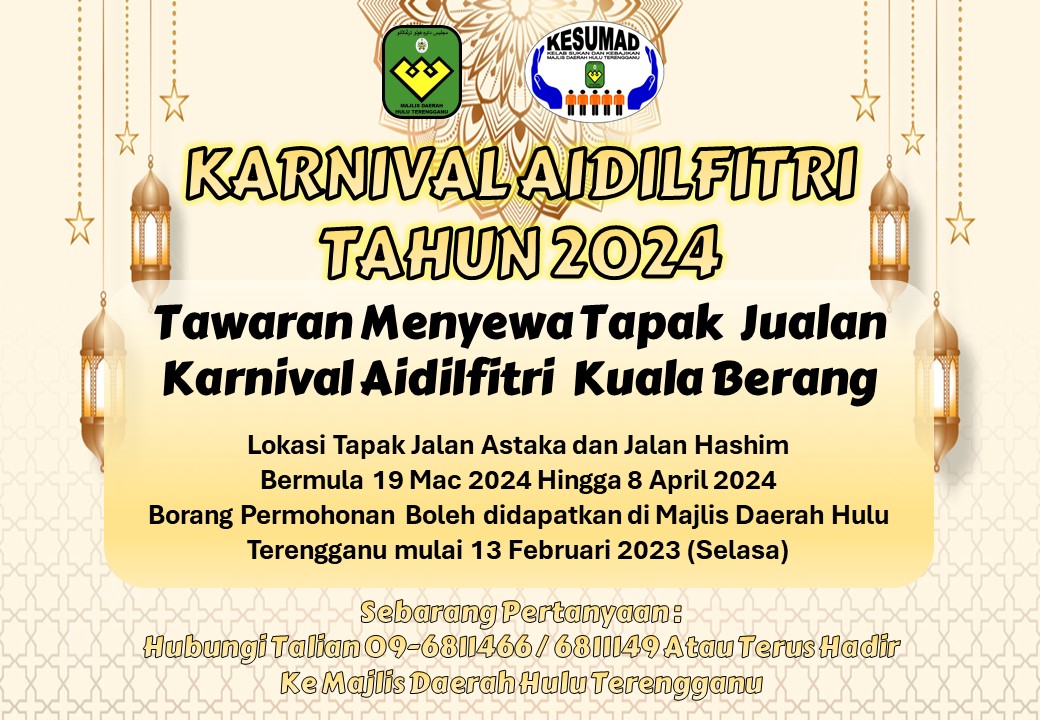 tawaran menyewa tapak karnival aidilfitri kuala berang 2024