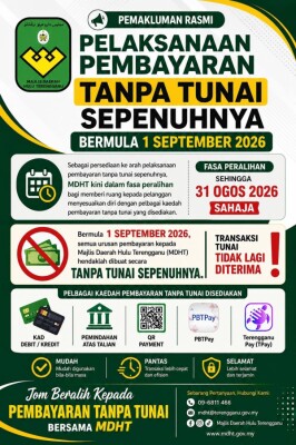 PELAKSANAAN PEMBAYARAN TANPA TUNAI SEPENUHNYA BERSAMA MDHT